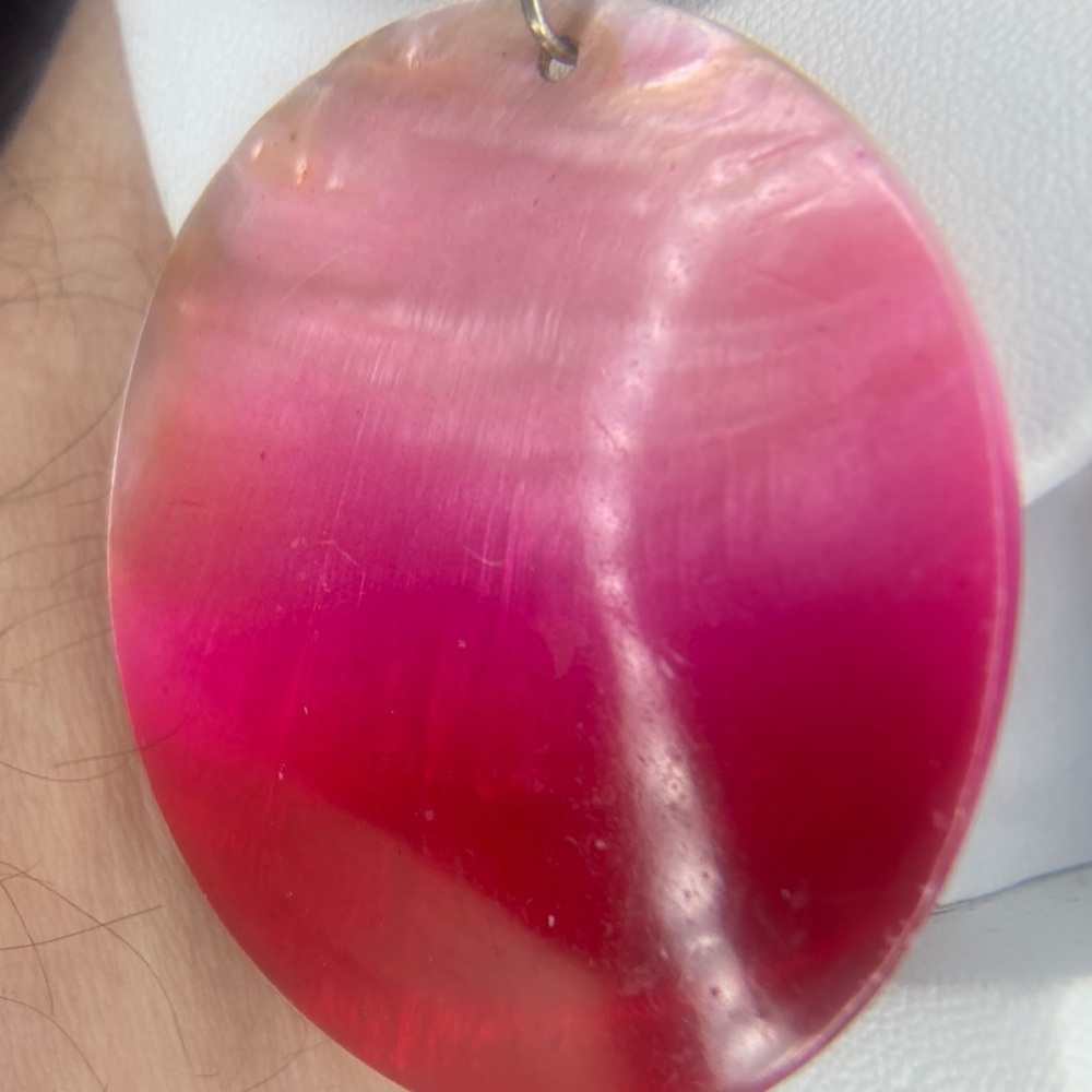 Pink Ombre Abalone Pendant Necklace - Picture 3 of 5